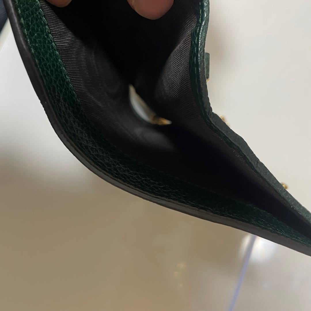 Say　GUCCI ズゥミ チェーンウォレット 緑 レザー