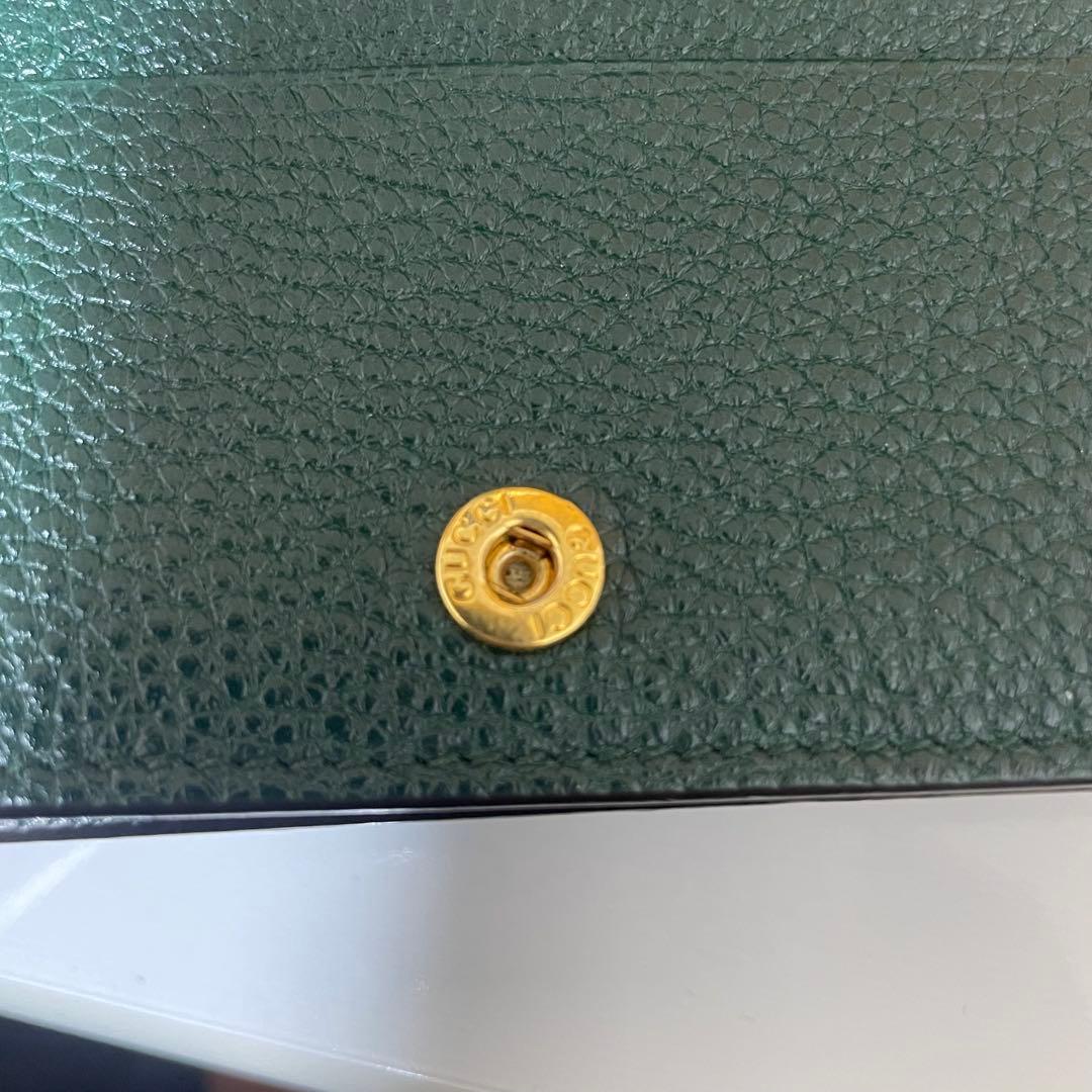 Say　GUCCI ズゥミ チェーンウォレット 緑 レザー