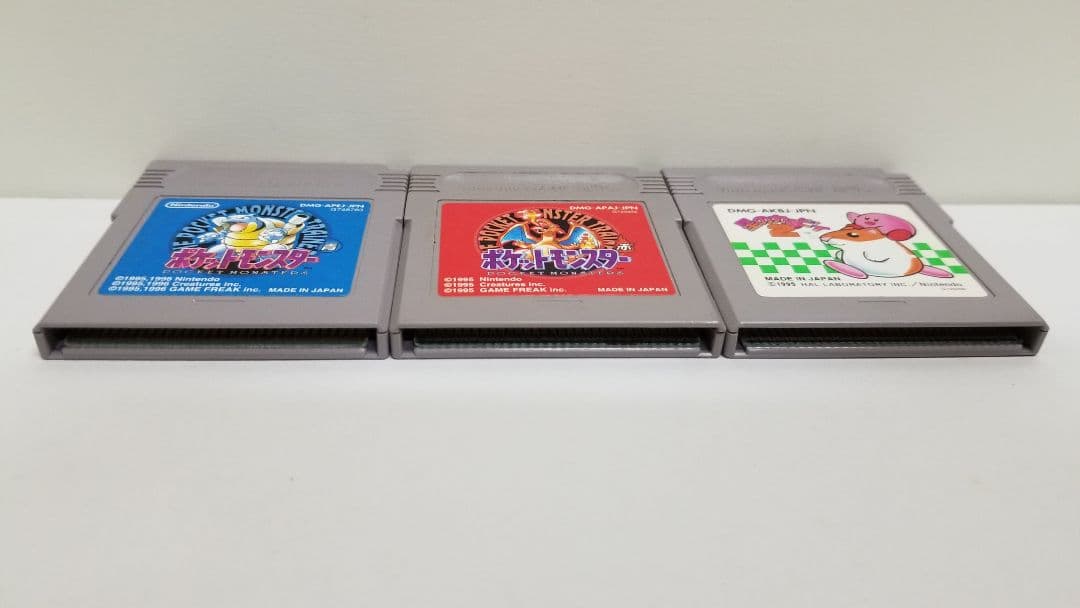 ニンテンドー、ゲームボーイ、カセット、ポケモン青、ポケモン赤、星のカービィ2