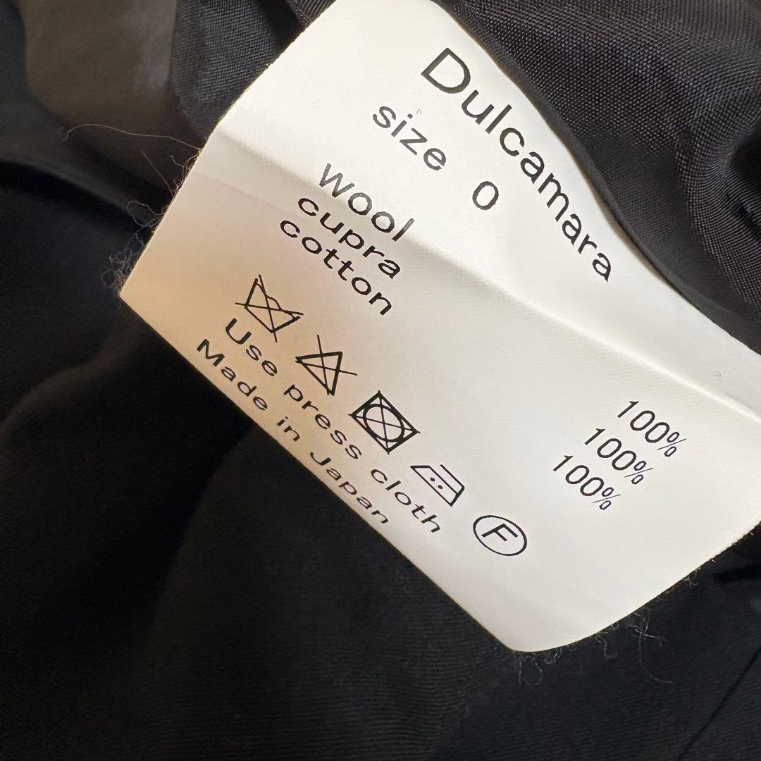 美品 Dulcamara よそいきトレンチショートコート ブラック 0 ゆったり