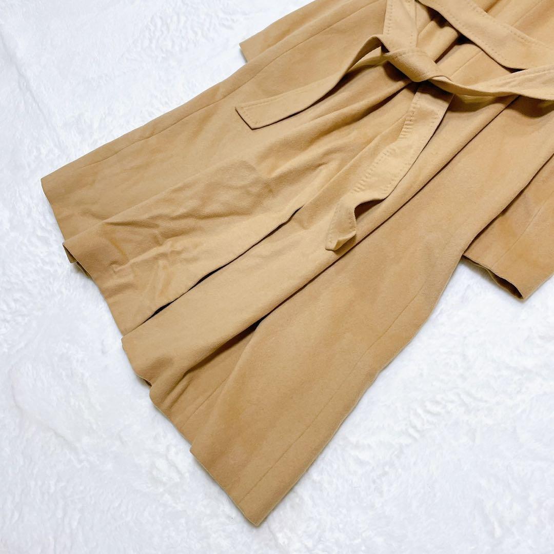 【イネド】カシミヤ100% キャメル　ロングコート　Mサイズ　上質　ウールマーク