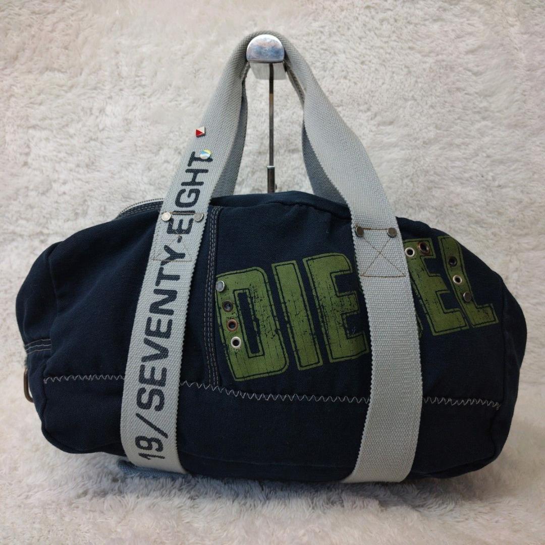 DIESEL ディーゼル ボストンバック 2way スタッズ 00s y2k 紺