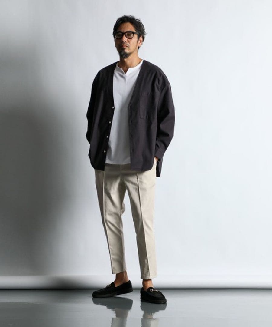 【monsieurdef】センタークリース テーパードパンツ XL
