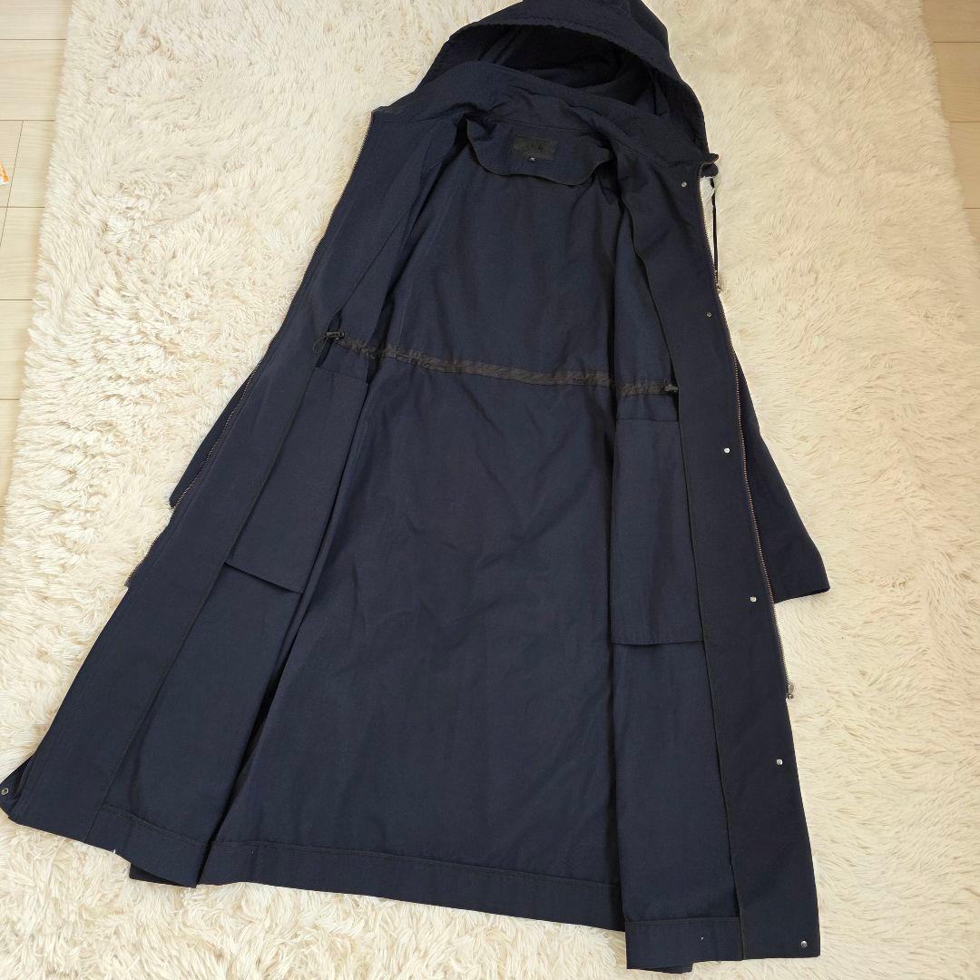 大きいサイズ ICB アイシービー Tussah T/C モッズコートネイビー