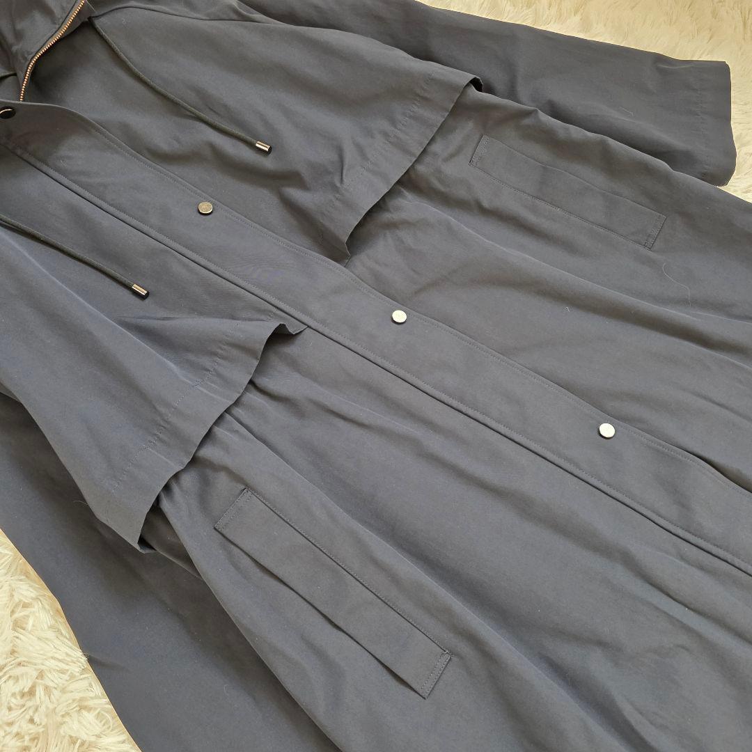 大きいサイズ ICB アイシービー Tussah T/C モッズコートネイビー
