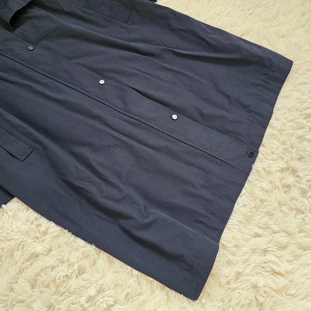 大きいサイズ ICB アイシービー Tussah T/C モッズコートネイビー