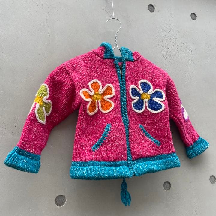 アウター 90s Vintage Flower Ecuador Knit Kids
