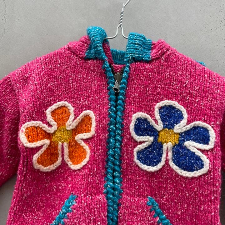 アウター 90s Vintage Flower Ecuador Knit Kids