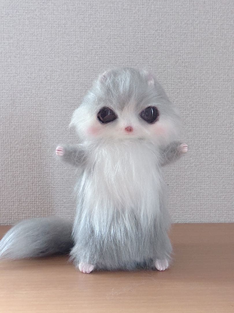 モモンガ　アートドール 幻獣 ハンドメイド 一点物 ぬいぐるみ　リス　小動物