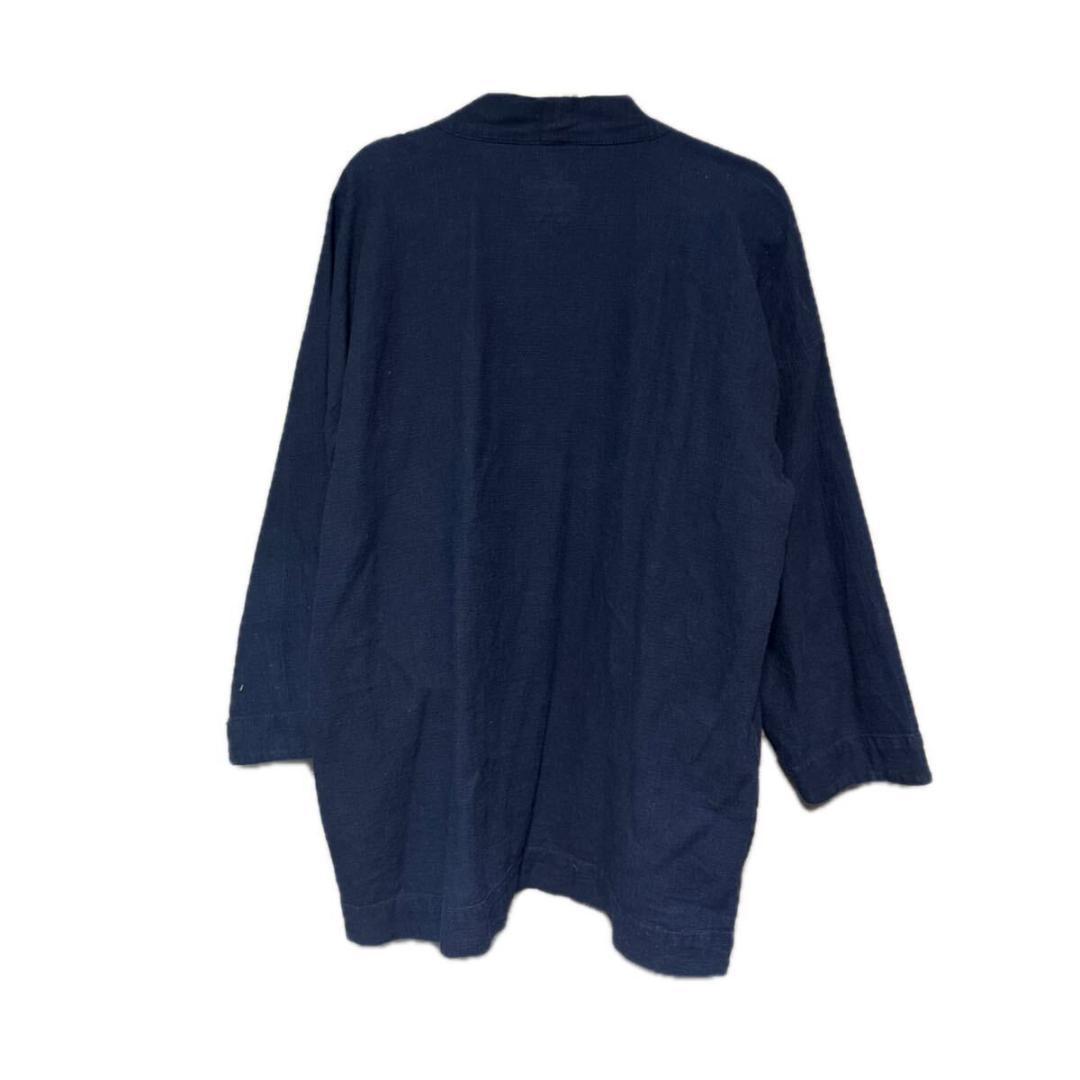 無印良品 トルコ綿　インディゴ染め法被 半纏 L-XL