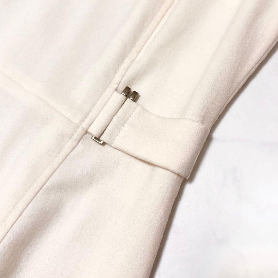 美品 ✨ ヒューゴボス　ワンピ―ス　美シルエット　白　40　ペチコート付