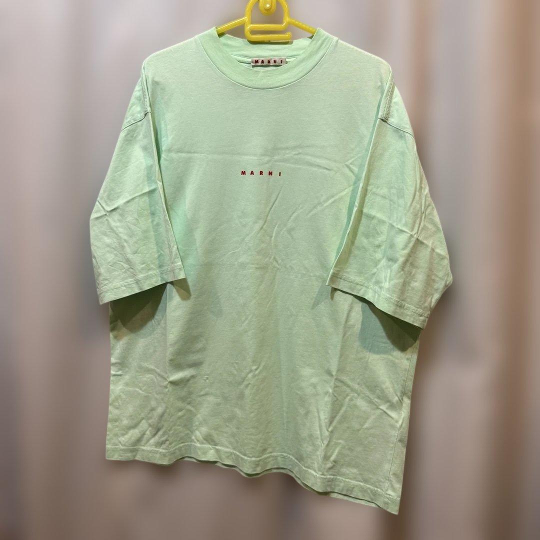 【即納】MARNI ネオングリーン オーバーサイズ Tシャツ 48