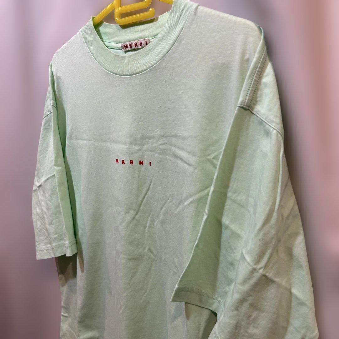 【即納】MARNI ネオングリーン オーバーサイズ Tシャツ 48