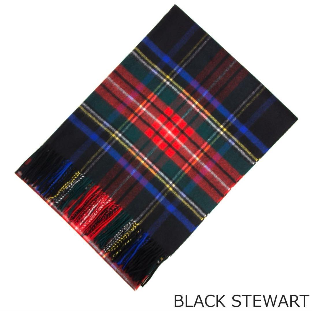 ジョンストンズ カシミア大判ストール　CASHMERE TARTAN STOLE