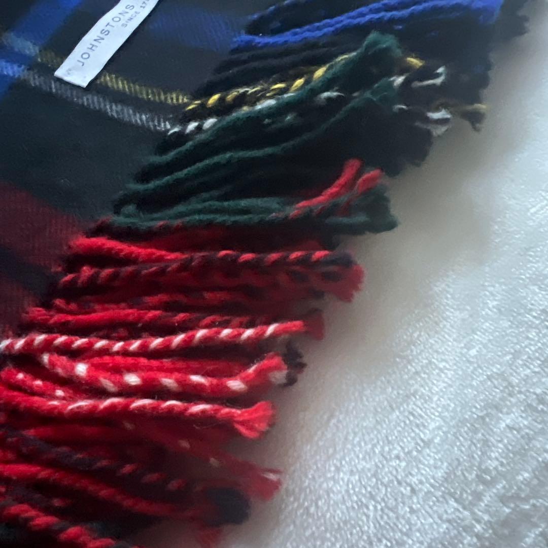 ジョンストンズ カシミア大判ストール　CASHMERE TARTAN STOLE