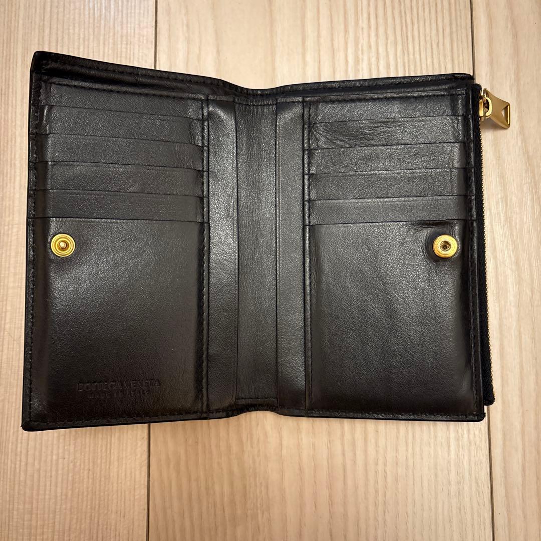 Bottega Veneta ミディアム 二つ折り財布 ネイビー