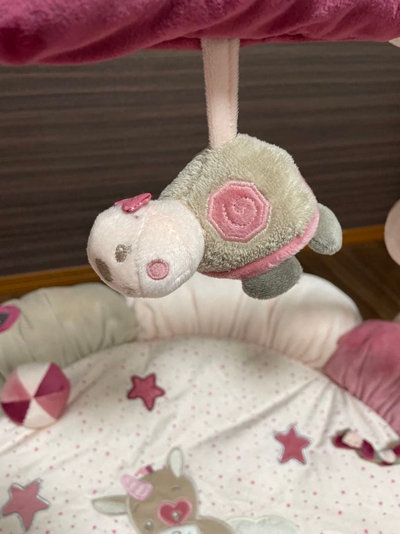 nattou ナチュー プレイマット　プレイジム　ベビージム ピンク　赤ちゃん