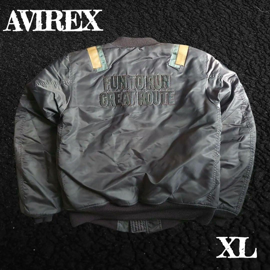 AVIREX MA-1 フライトジャケット ワッペン ブラウン