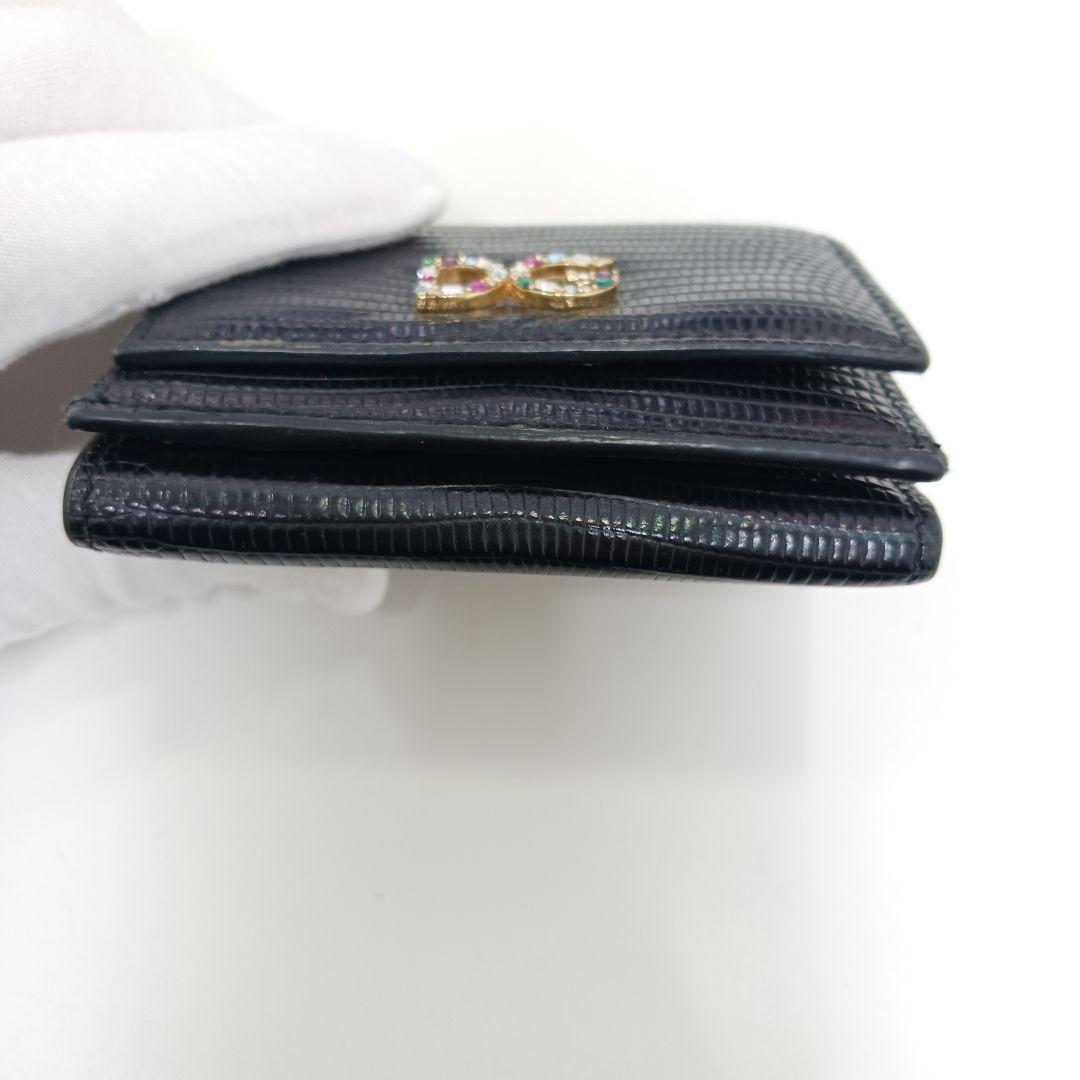 DOLCE&GABBANA ドルガバ 財布 三つ折り。ラインストーン