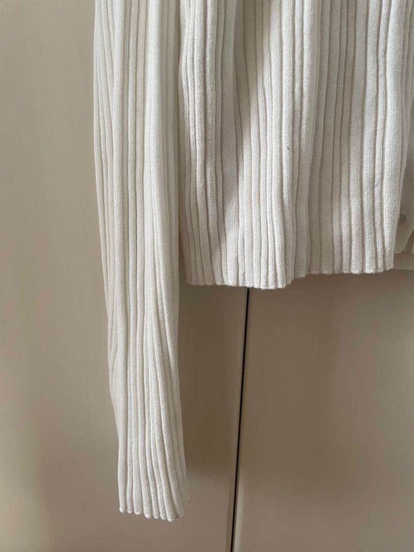 トップス audire Bowtie rib ensemble knit(Ivory)M