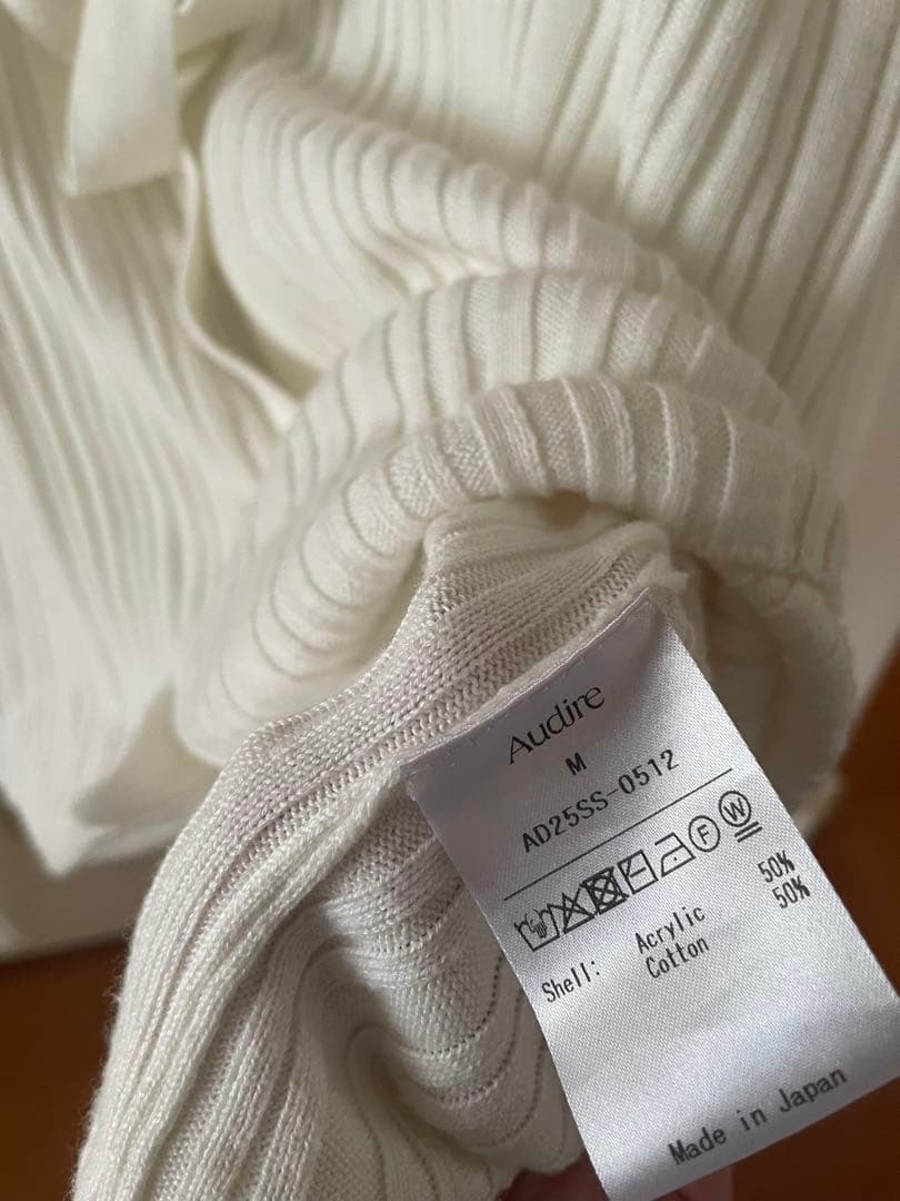 トップス audire Bowtie rib ensemble knit(Ivory)M