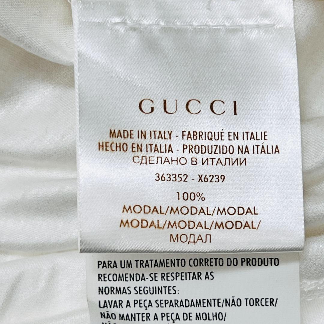 【グッチ】GUCCI 高級モダール100% シェリーライン カットソー Tシャツ