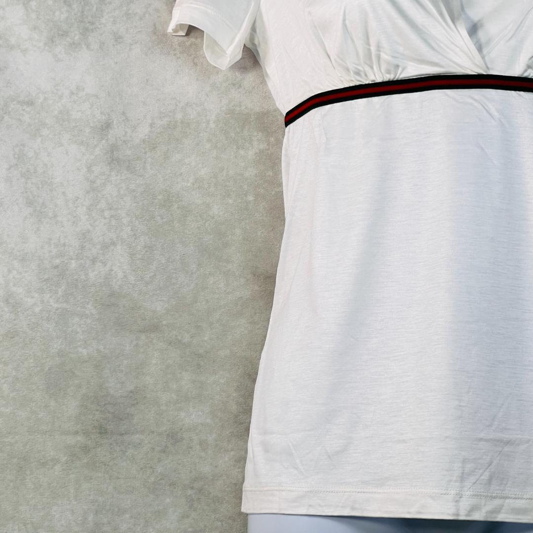 【グッチ】GUCCI 高級モダール100% シェリーライン カットソー Tシャツ