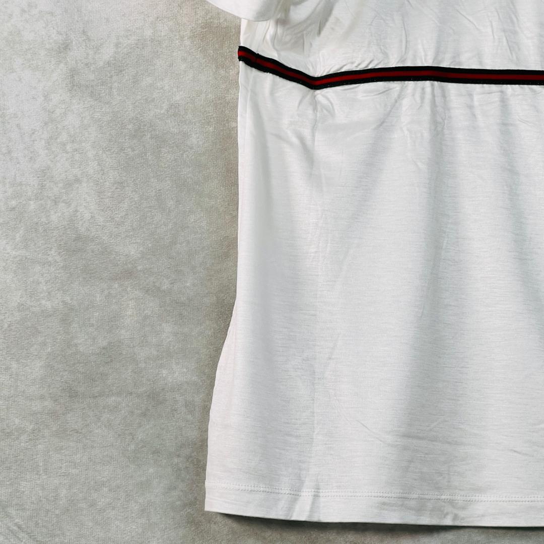 【グッチ】GUCCI 高級モダール100% シェリーライン カットソー Tシャツ