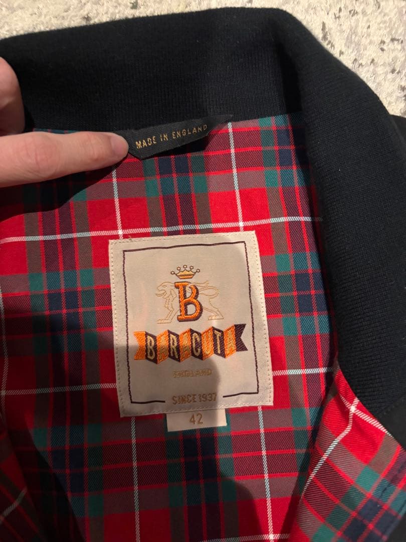 【美品】英国製　BARACUTA G9 ハリントンジャケット ブラック 42