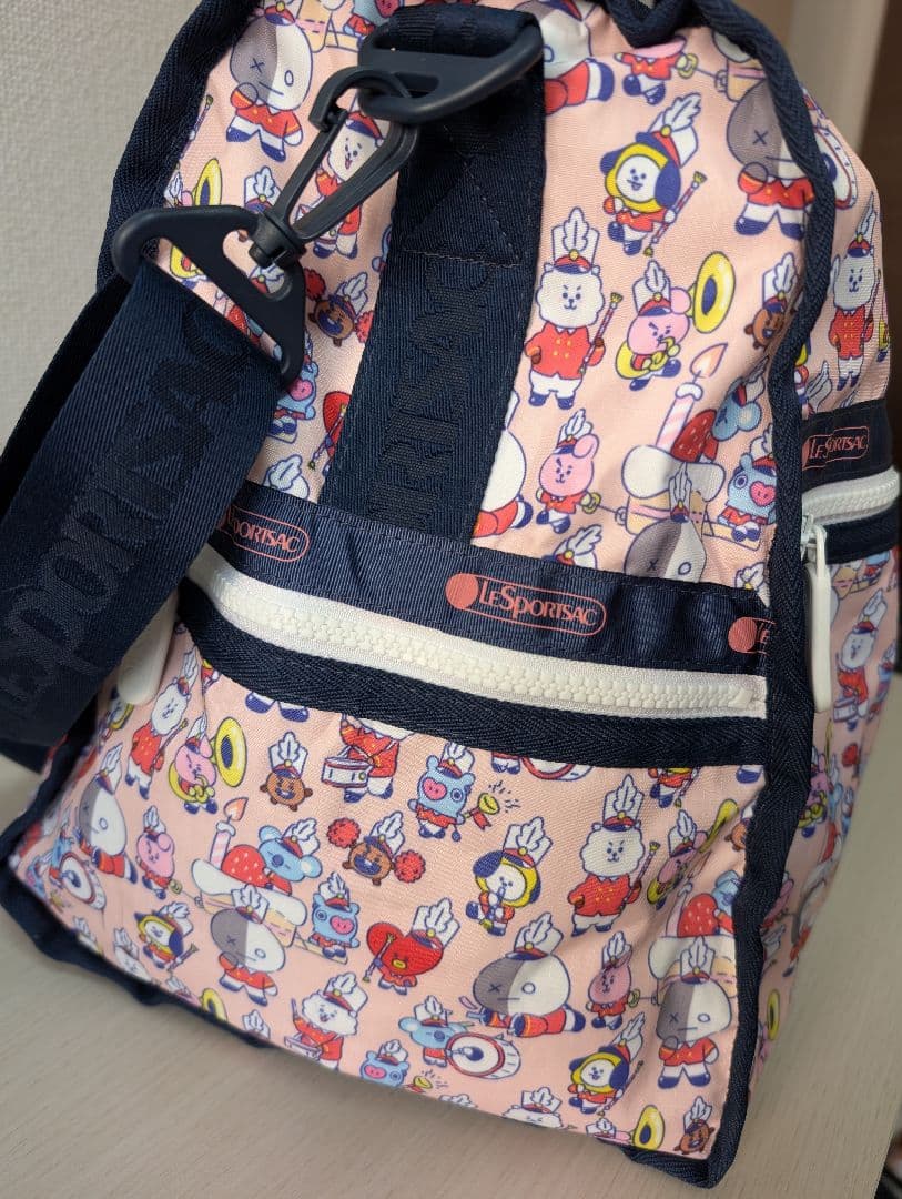【美品】レスポートサック BT21 ボストンバッグ　BTS ポーチ付きlarge