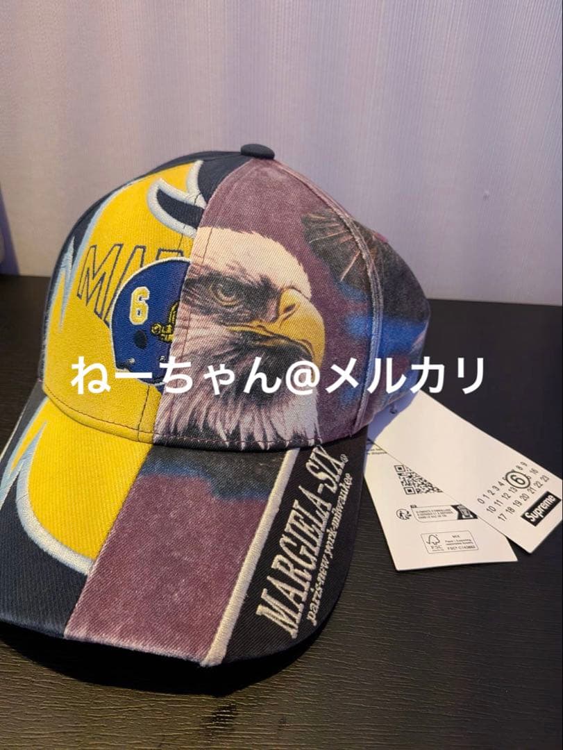 Split 6-Panel MM6 Supreme コラボ キャップ 帽子