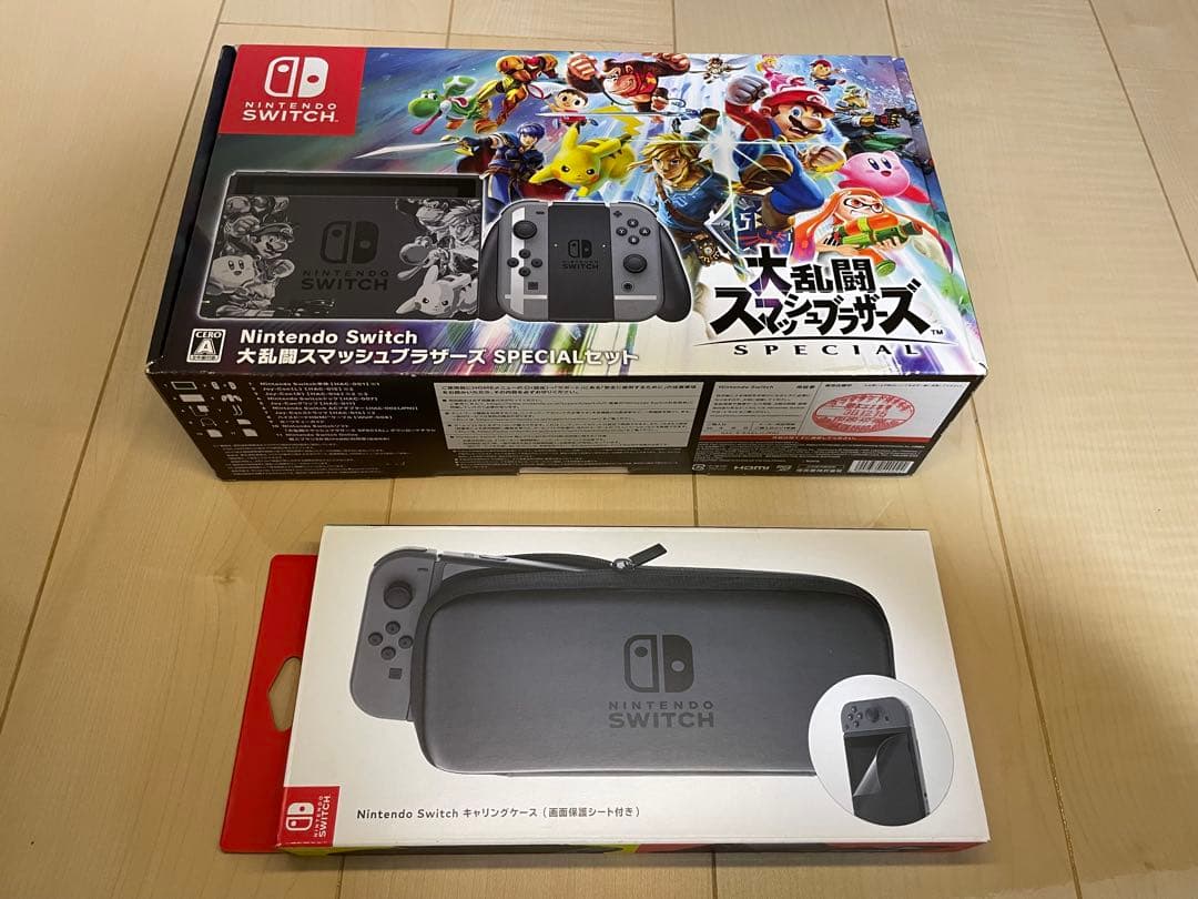 Switch 大乱闘スマッシュブラザーズデザイン本体セット　キャリングケース付
