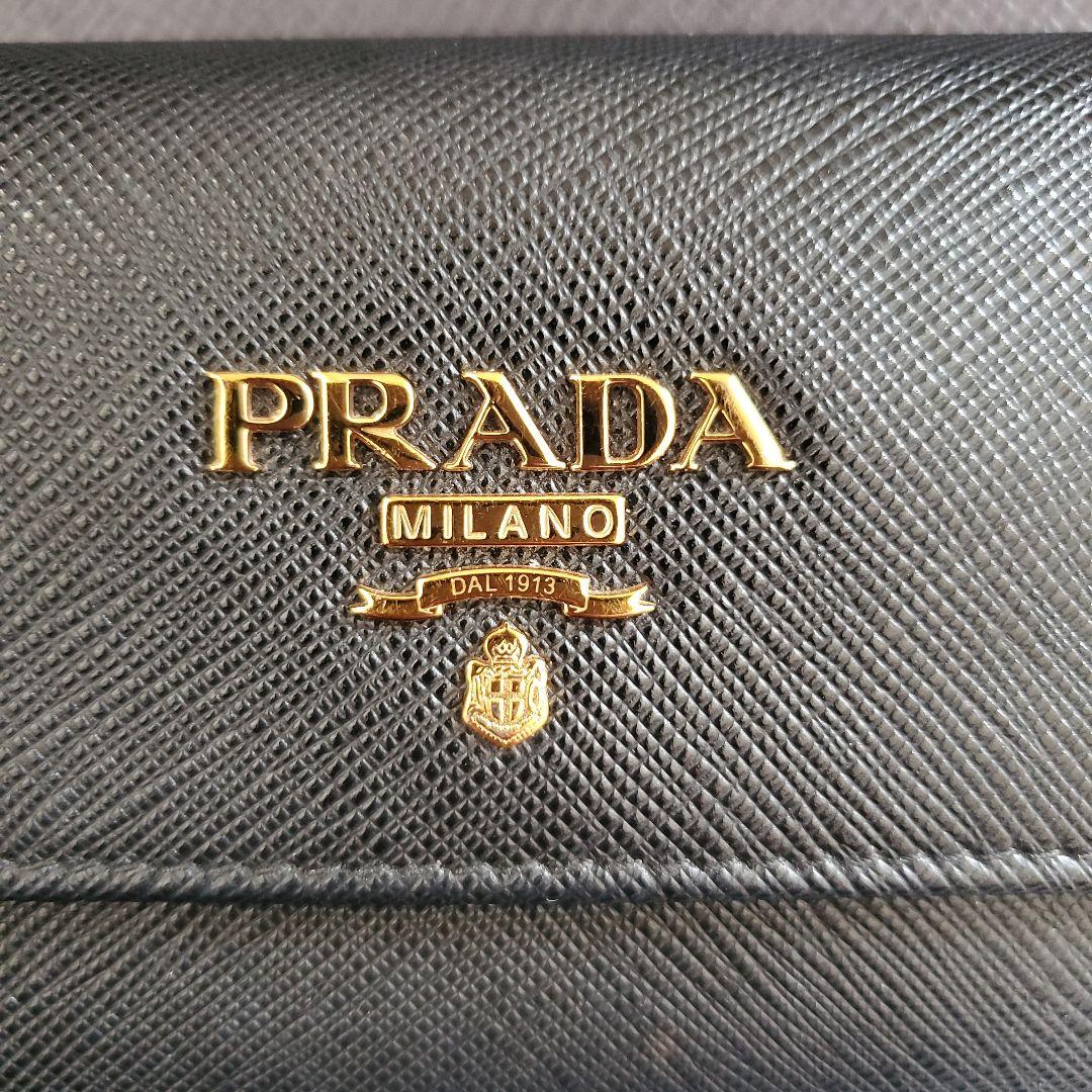 PRADA サフィアーノ ブラック 三つ折り財布