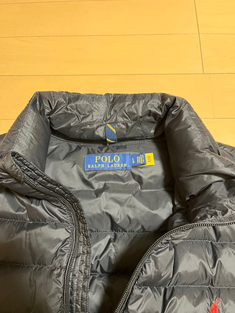 [美品]POLO RALPH LAUREN ブラックダウンベスト Ｌ