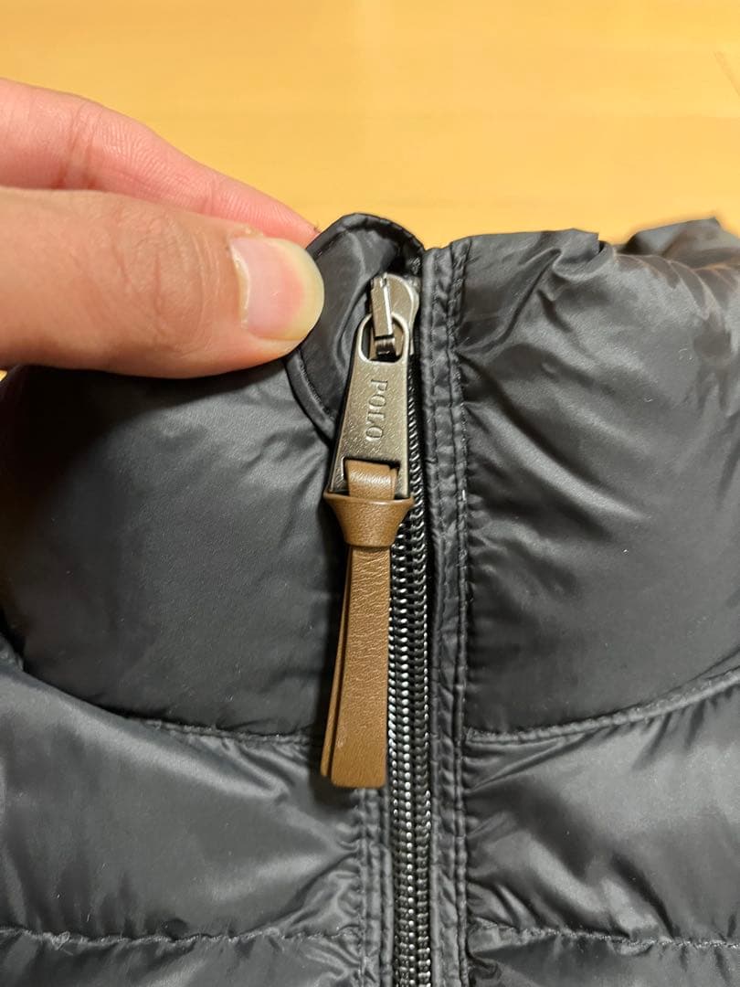 [美品]POLO RALPH LAUREN ブラックダウンベスト Ｌ