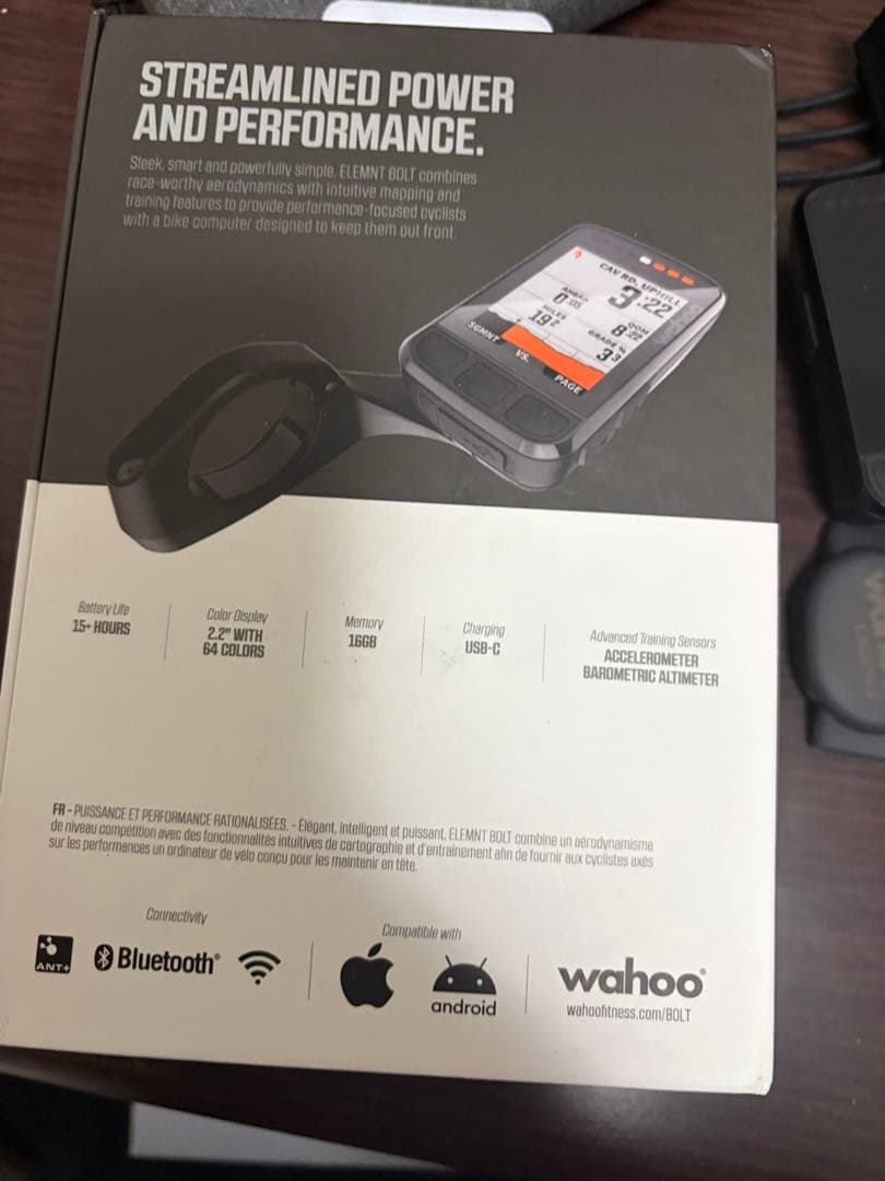 wahoo element bolt v2 ワフー　サイクルコンピューター