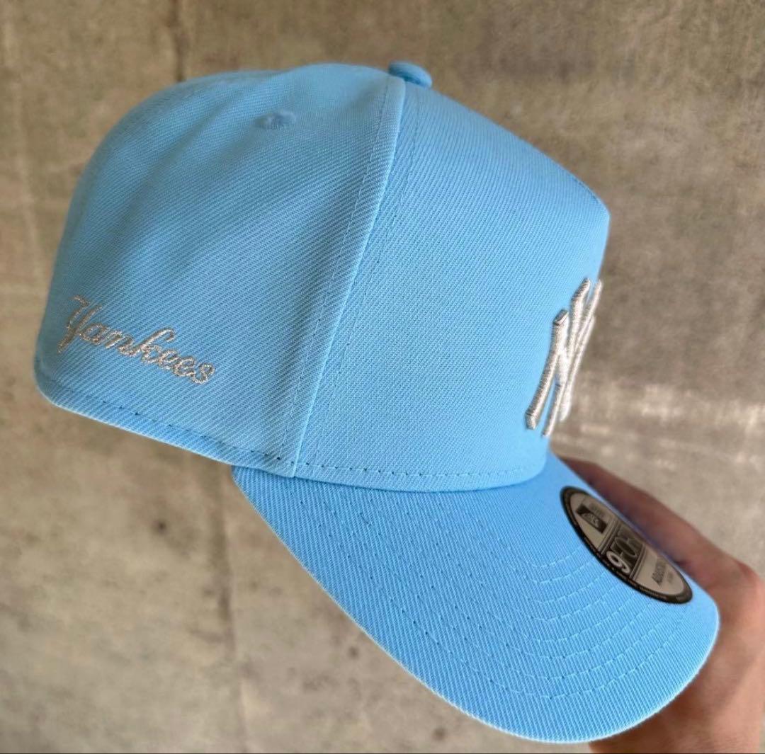 海外限定 NEWERA ヤンキース 9FORTY A Frame スカイブルー