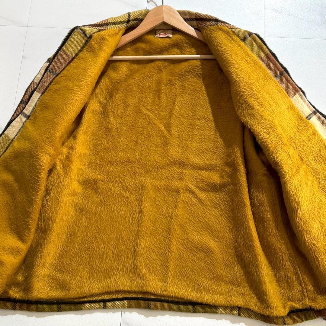 50s　FIVEBROTHER　デカタロン　ZIP　ウール　チェックジャケット