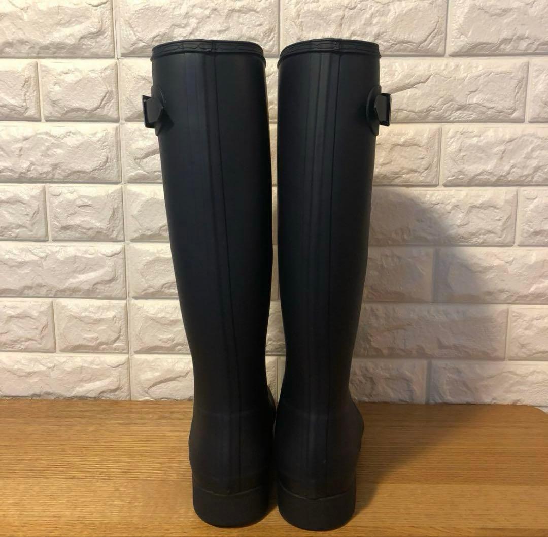 HUNTER 長靴 黒 バックル付き