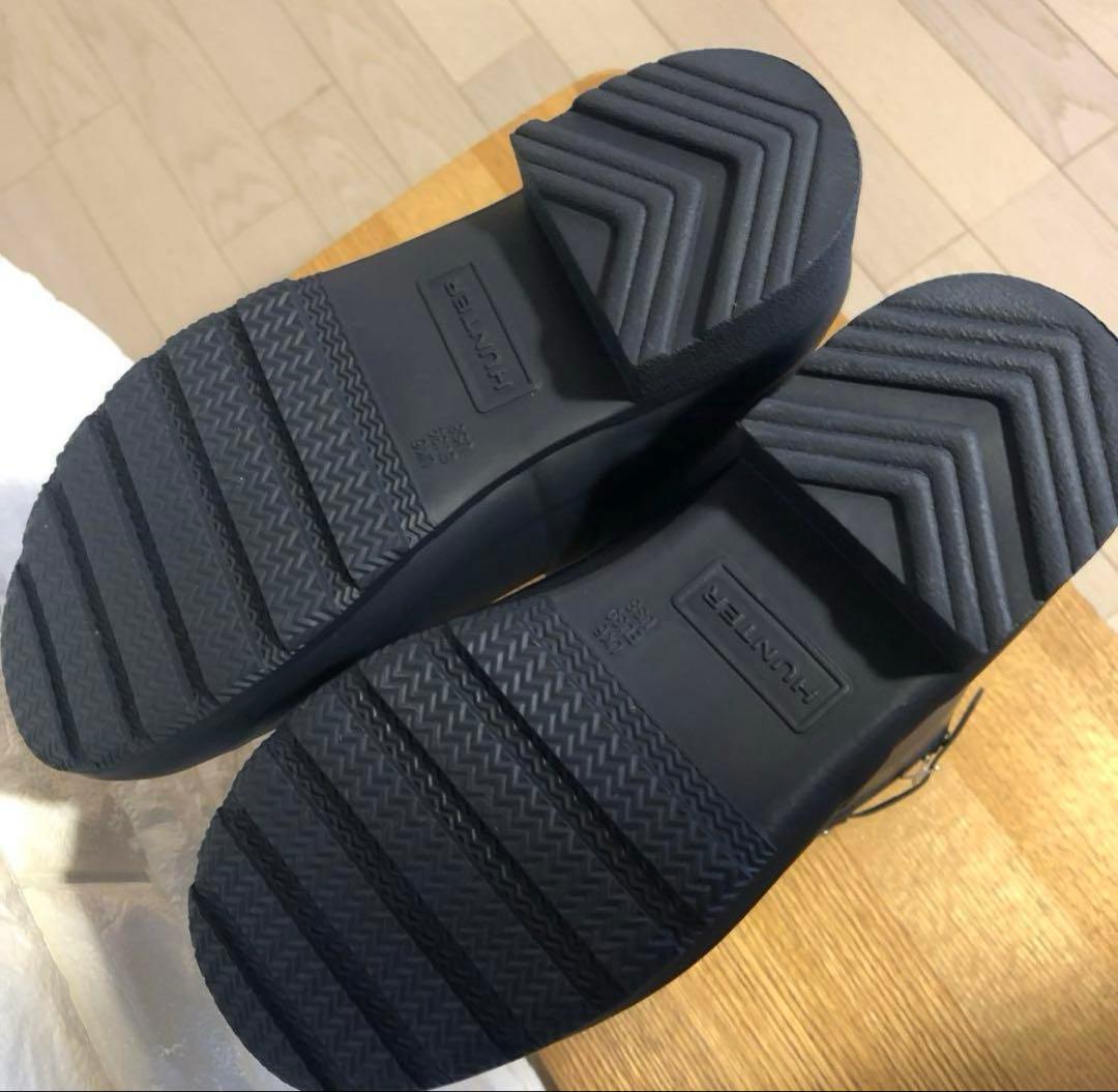 HUNTER 長靴 黒 バックル付き