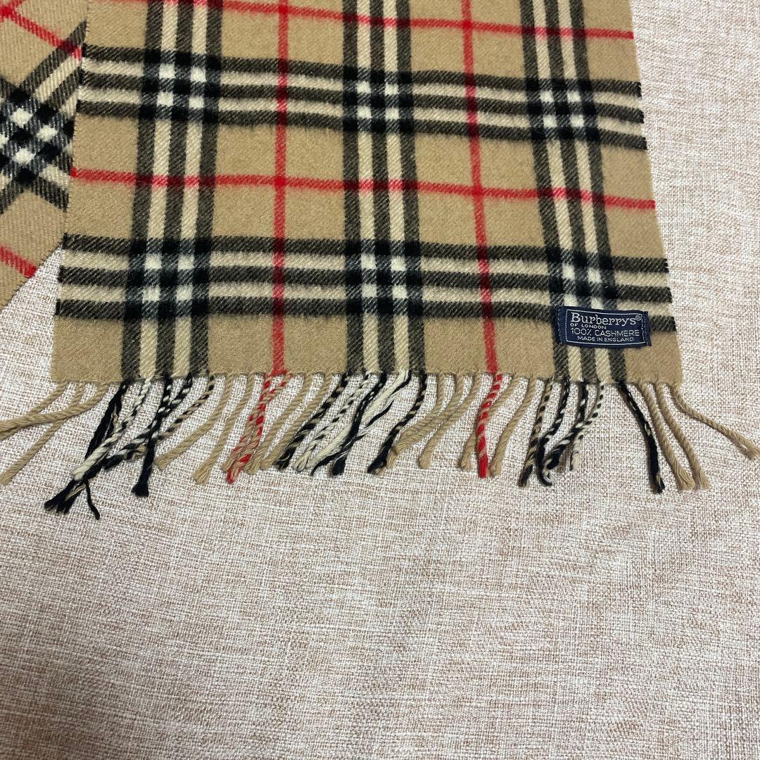 Burberrys カシミヤ100% 英国製 ノバチェック キャメル マフラー
