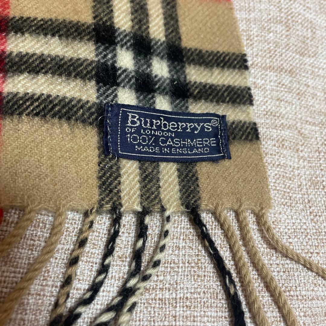 Burberrys カシミヤ100% 英国製 ノバチェック キャメル マフラー