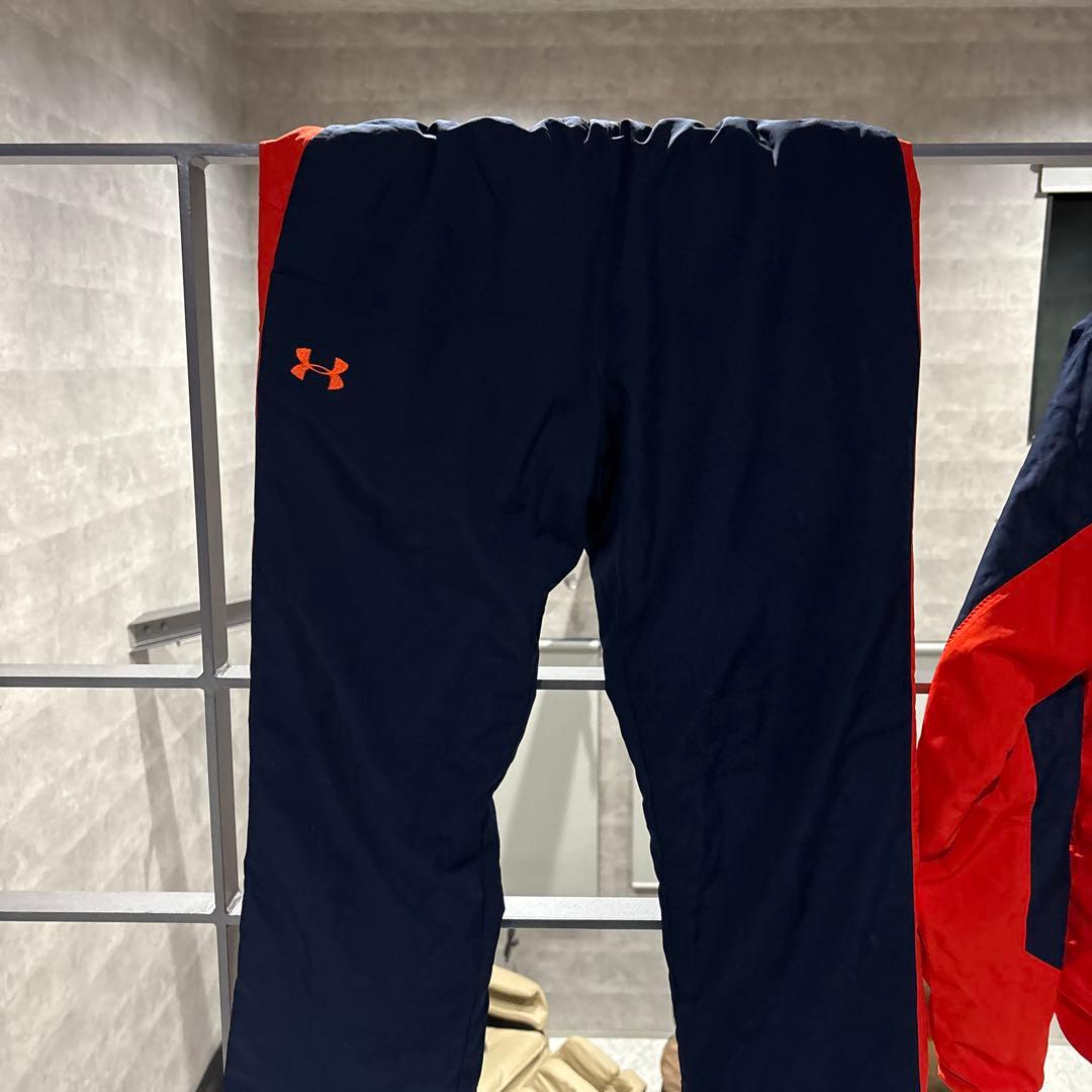 UNDER ARMOUR ジャージ上下セット オレンジ/ネイビー　M/L