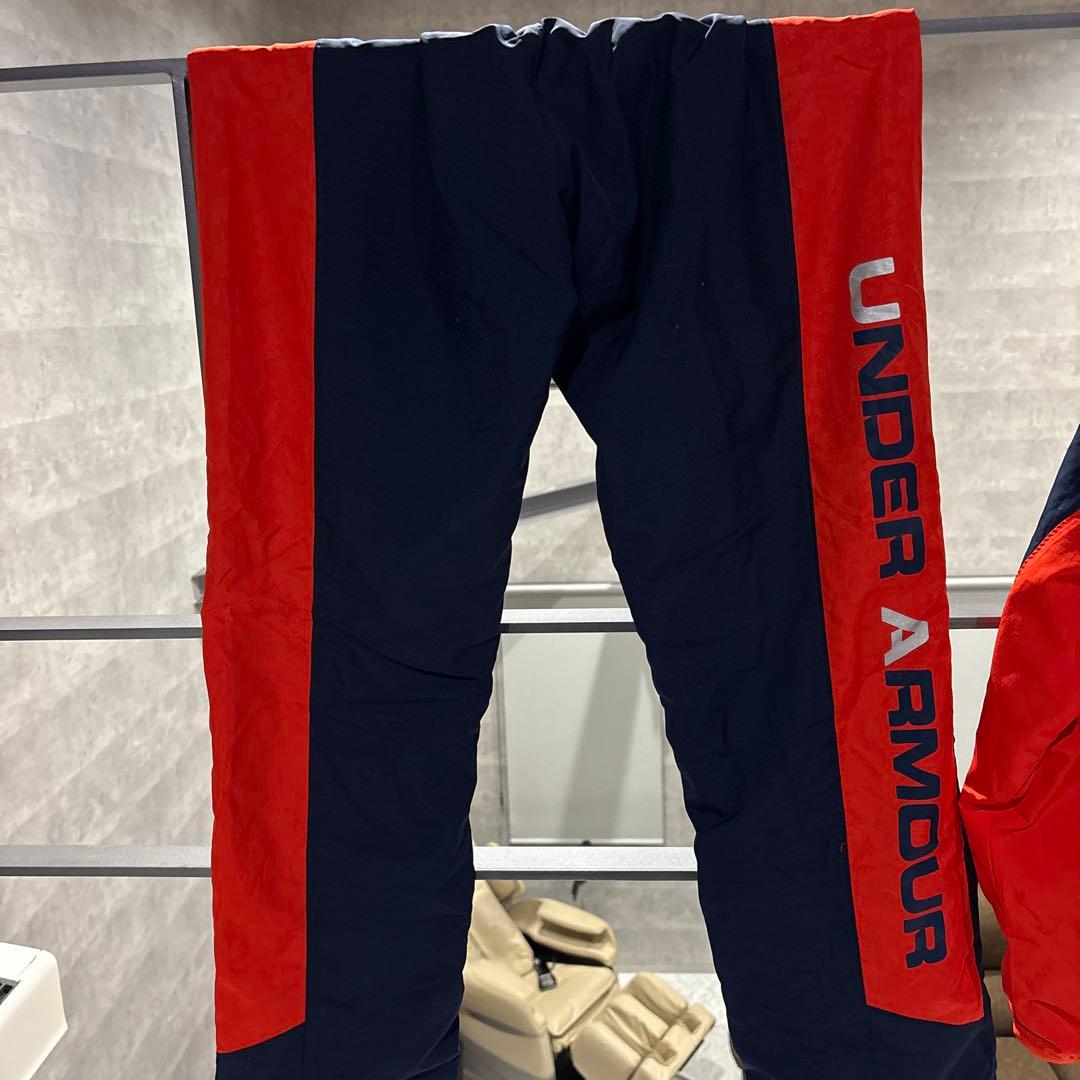 UNDER ARMOUR ジャージ上下セット オレンジ/ネイビー　M/L