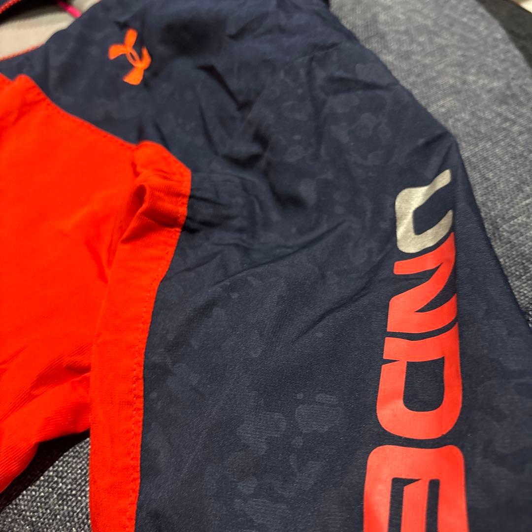 UNDER ARMOUR ジャージ上下セット オレンジ/ネイビー　M/L