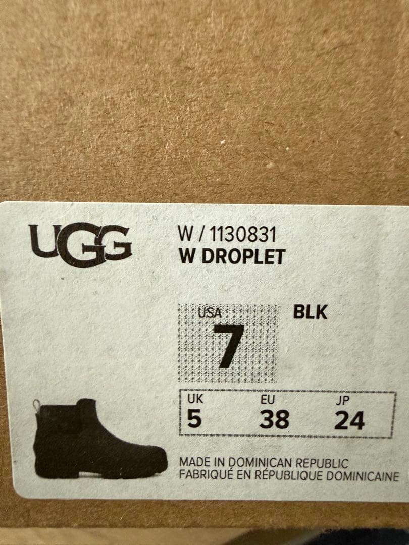 UGG ブラック ラバー ショートブーツ