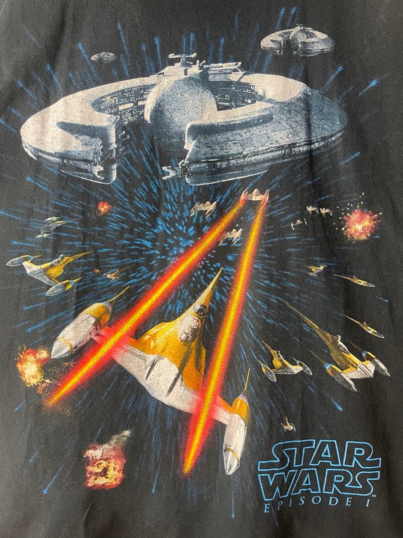 90s USA製ヴィンテージ　スターウォーズ　シングルステッチ　Tシャツ　黒XL