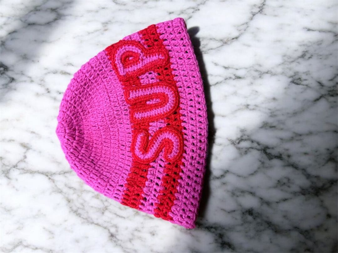 Supreme Crochet Logo Beanie / Pink 完売品