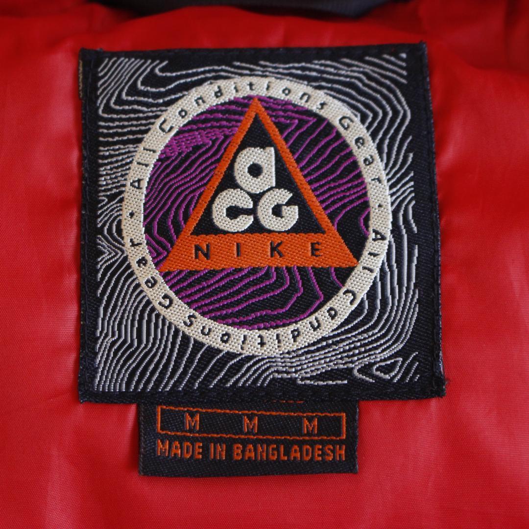 NIKE ACG ダウンベスト Mサイズ ブラック ロゴ刺繡 羽毛