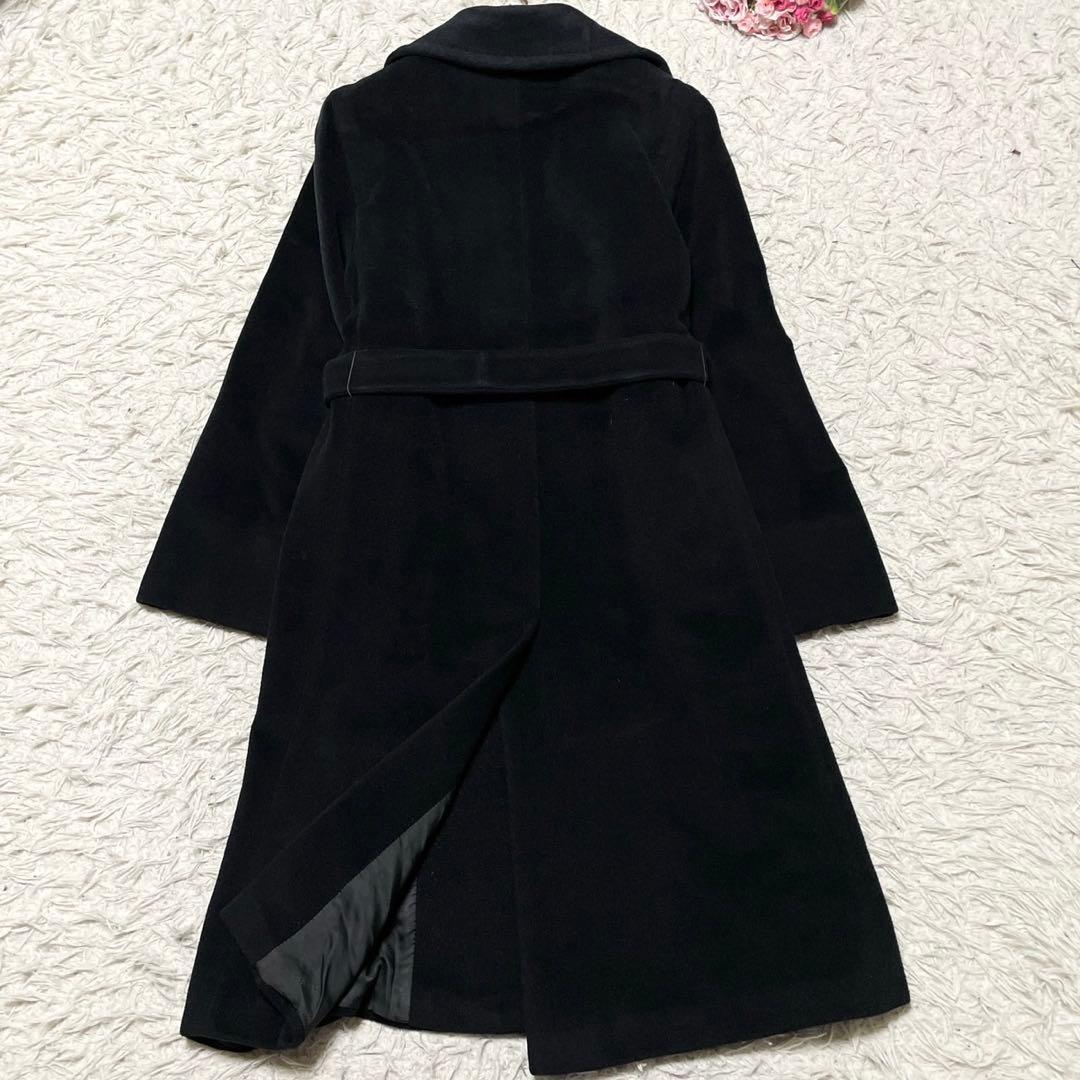 極美品● MaxMara マックスマーラ ロングコート ベルト ウール 42